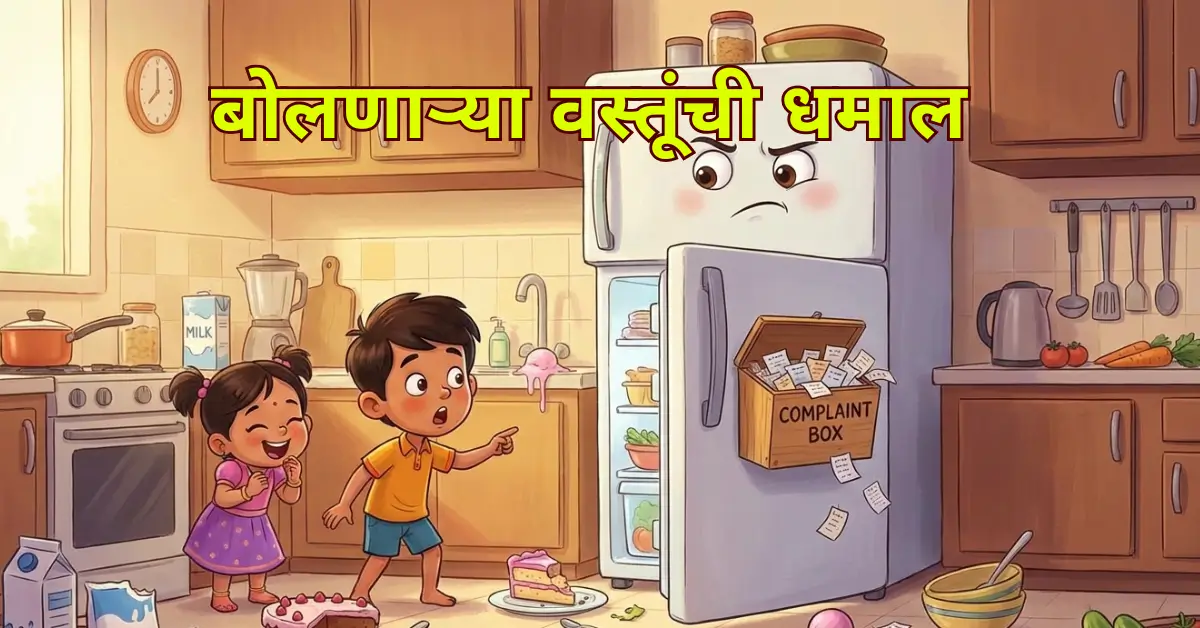 2 Funny Stories for Kids | Talking Gadgets & Family | बोलणारा फ्रीज आणि WhatsApp गुरु आजी | Marathi Funny Stories