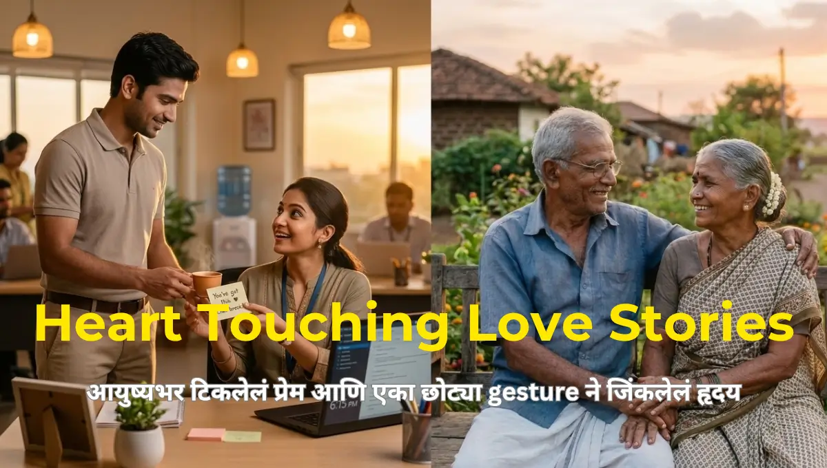 2 Heart Touching Love Stories – A Lifetime of Love and a Small Gesture That Won a Heart | हृदयस्पर्शी प्रेमकथा – आयुष्यभर टिकलेलं प्रेम आणि एका छोट्या gesture ने जिंकलेलं हृदय
