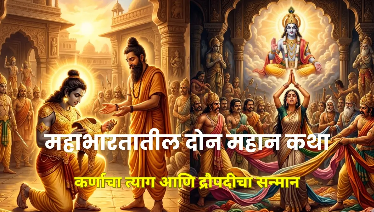 Mahabharat Moral Stories in Marathi | कर्ण – दानशूर योद्धा आणि द्रौपदी चीरहरणाची कथा