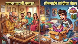 2 Funny Marathi Stories About a Miserly Man and Online Shopping Mishap | कंजूस माणूस आणि ऑनलाइन शॉपिंग फजितीवरील 2 मजेदार मराठी कथा