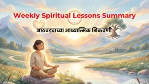 Weekly Spiritual Lessons Summary – 5 Powerful Lessons for Inner Peace | आठवड्याच्या आध्यात्मिक शिकवणी