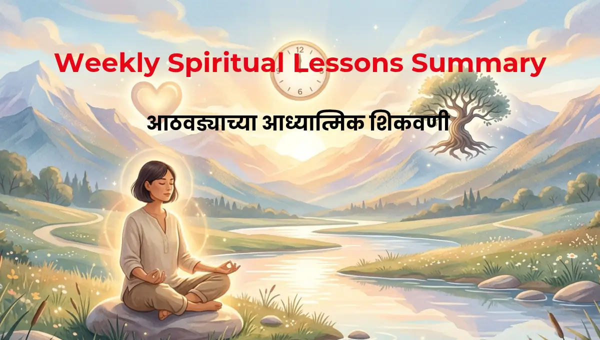 Weekly Spiritual Lessons Summary – 5 Powerful Lessons for Inner Peace | आठवड्याच्या आध्यात्मिक शिकवणी