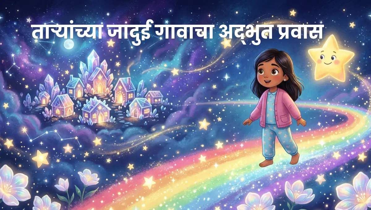The Magical Journey to the Village of Stars – A Bedtime Story for Kids | ताऱ्यांच्या जादुई गावाचा अद्भुत प्रवास – मुलांसाठी सुंदर झोपण्यापूर्वीची गोष्ट