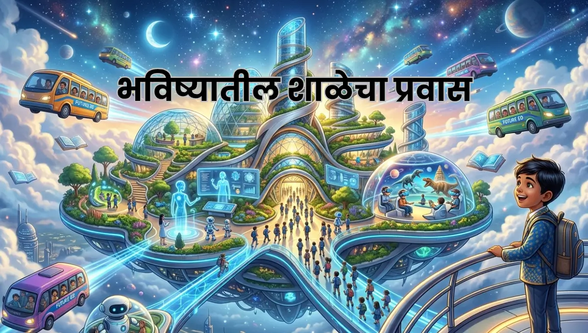 A Journey to the School of the Future – A Magical Sci-Fi Bedtime Story for Kids | भविष्यातील शाळेचा प्रवास – विज्ञान, तंत्रज्ञान आणि स्वप्नांची अद्भुत गोष्ट