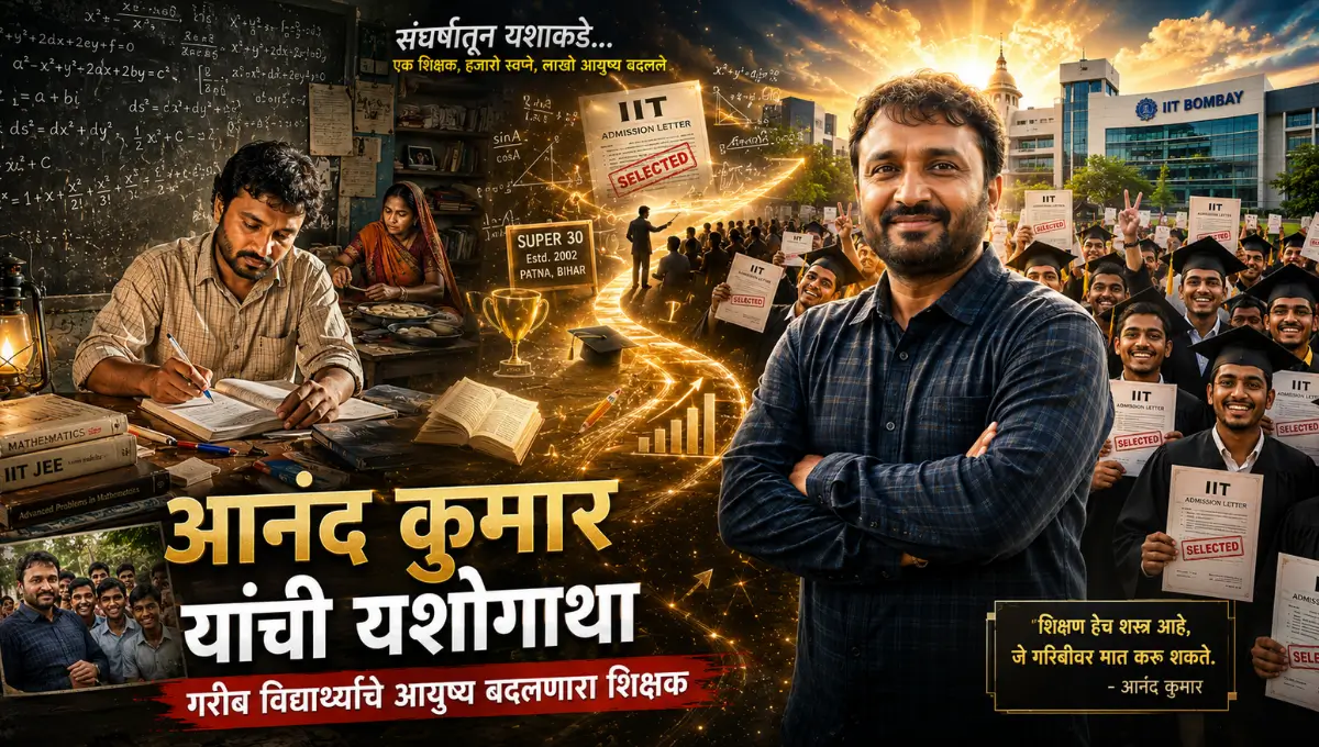 Anand Kumar Success Story : The Teacher Who Changed the Lives of Poor Students | आनंद कुमार यांची यशोगाथा : गरीब विद्यार्थ्यांचे आयुष्य बदलणारा शिक्षक