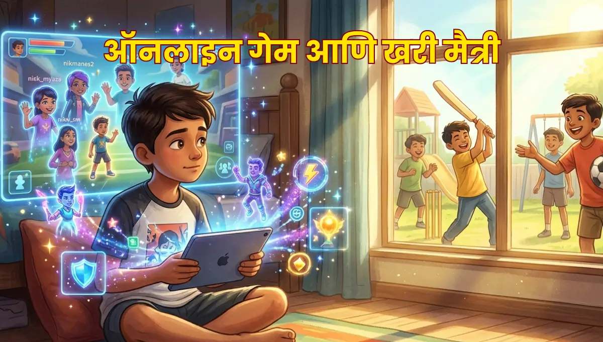 Online Games and True Friendship – A Heart-Touching Story for Kids | ऑनलाइन गेम आणि खरी मैत्री – मैत्री, समजूतदारपणा आणि जीवनाचा सुंदर धडा
